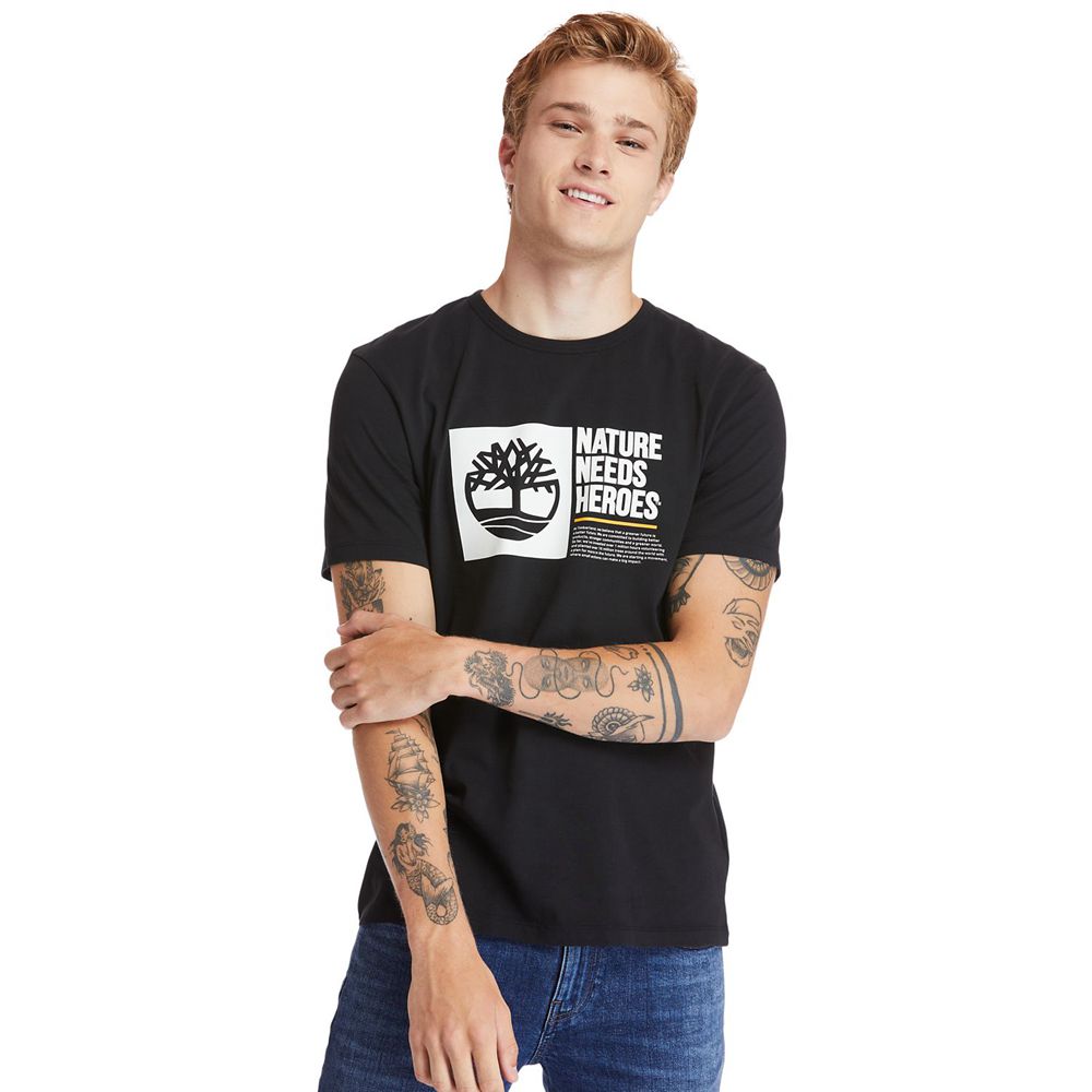 Camisetas Masculino - Timberland Heritage Short-Sleeve Graphic - IKQCT8970 - Pretas